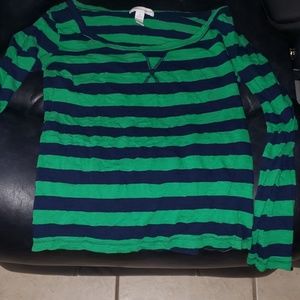 Stripe long sleeve top